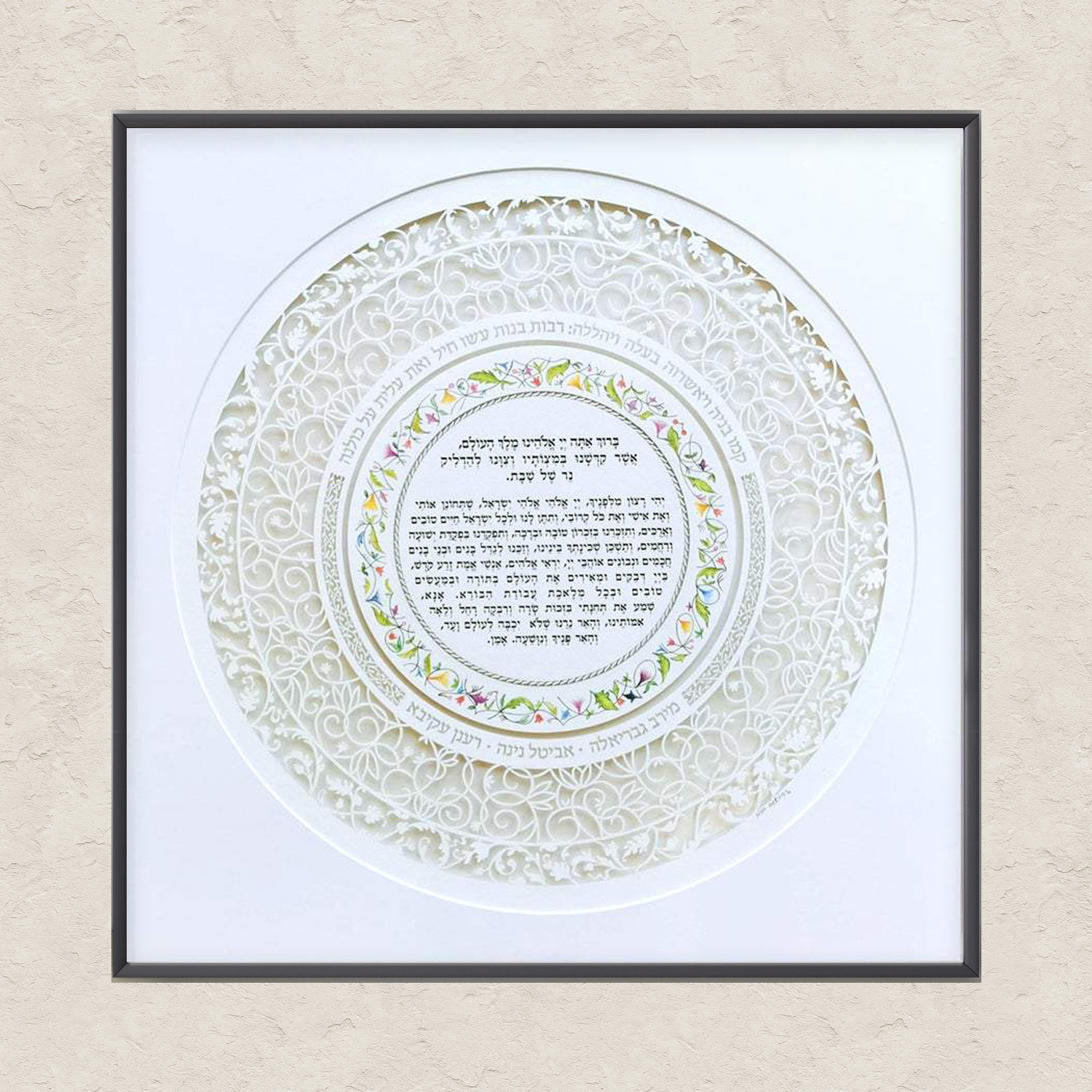 Candle lighting Blessing round design