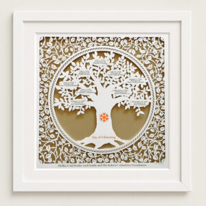 Ft6 family tree personalized papercut design