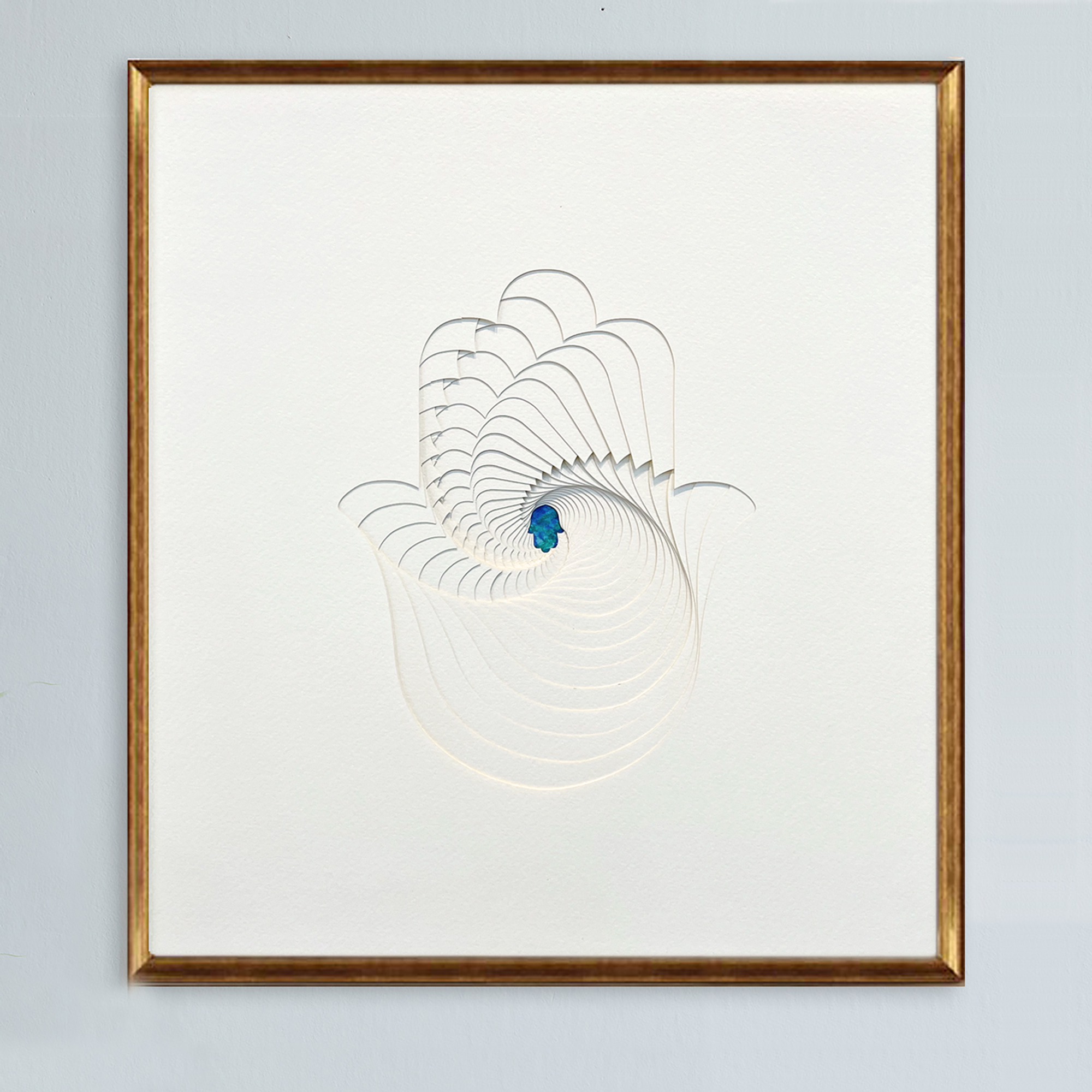 Modern Multilayered Hamsa symbol Papercut art