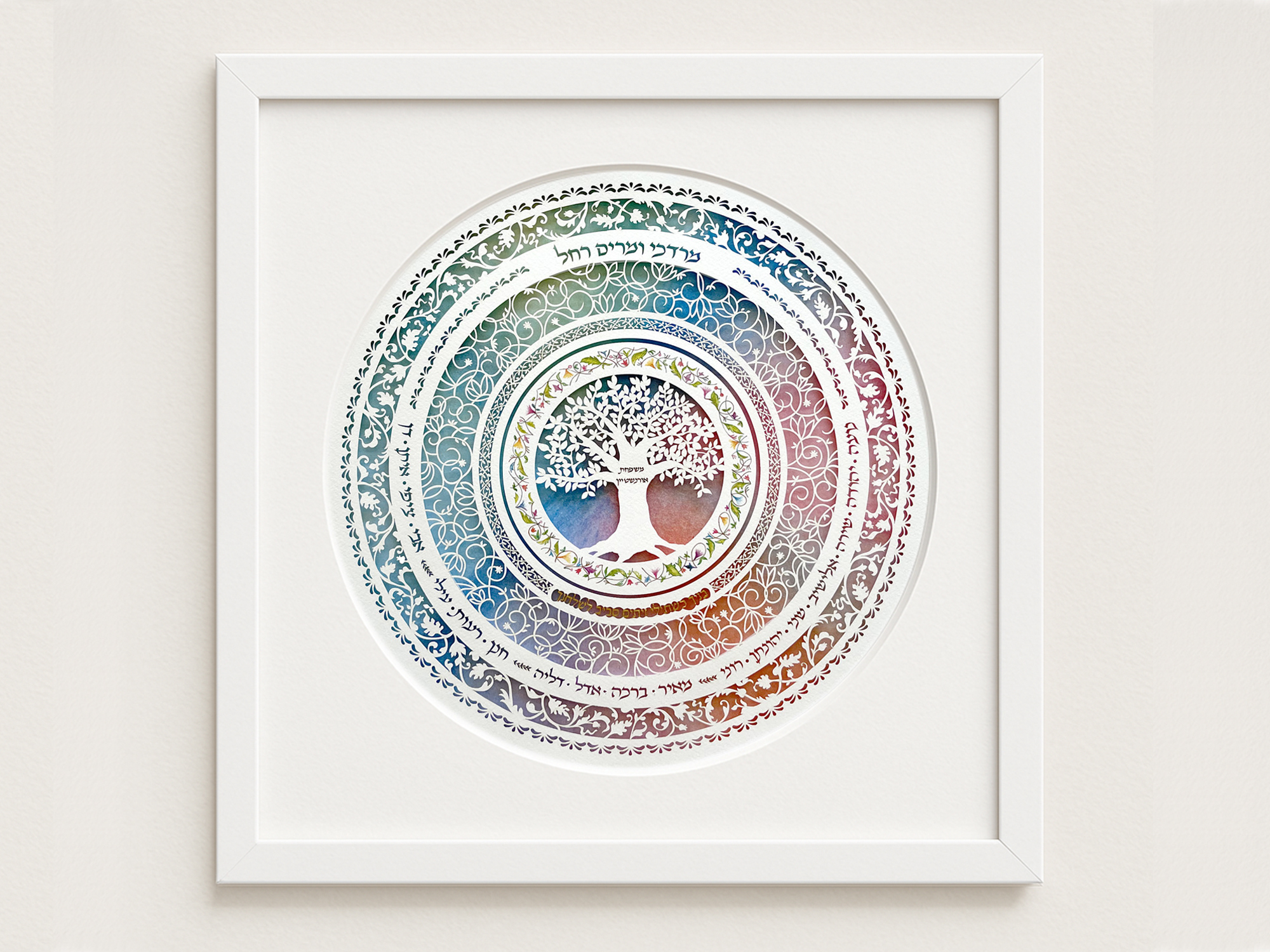 ft8 family tree personalized papercut design