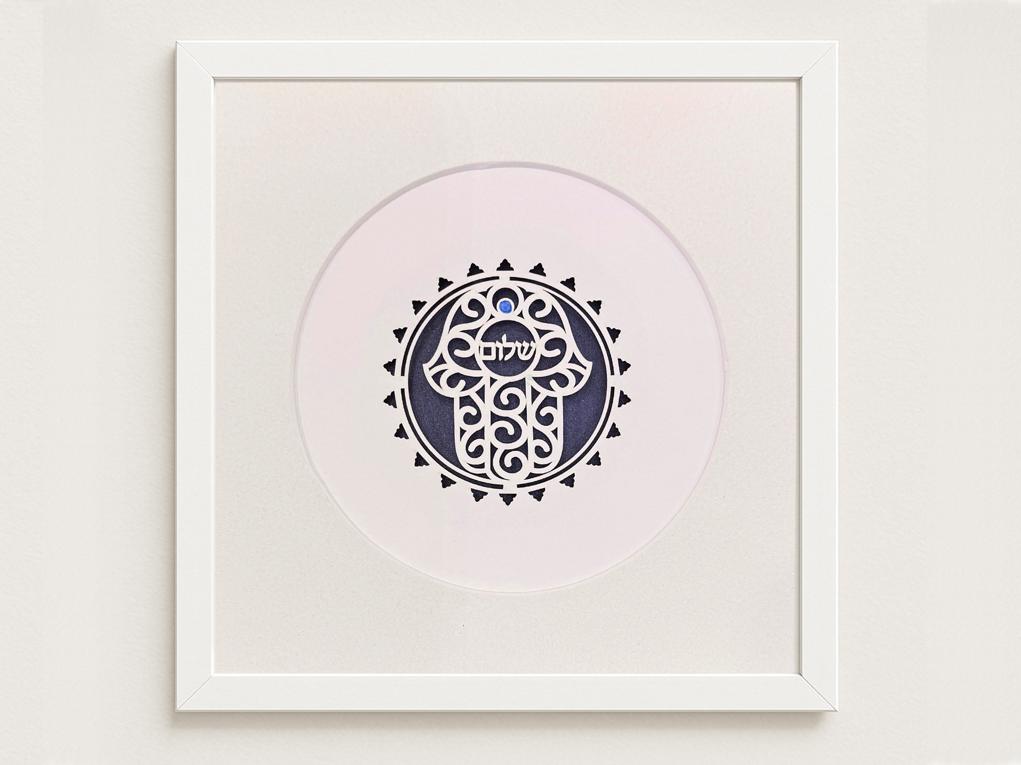 hamsa h#2 home blessing papercut design