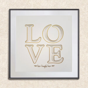 Love Layered Art Round font Gold combined
