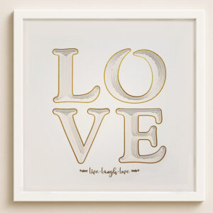 love layered papercut Home Blessing round font design