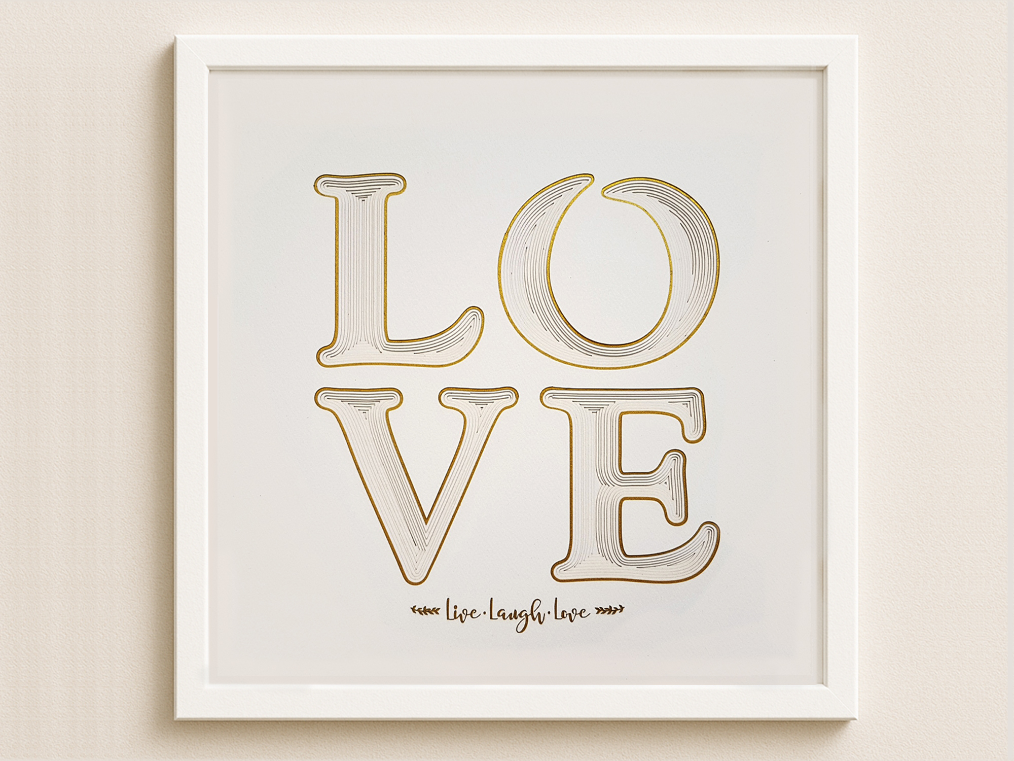 love layered papercut Home Blessing round font design