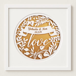 love anniversary gift papercut