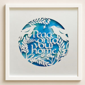 peace on your home blessing paper cut design