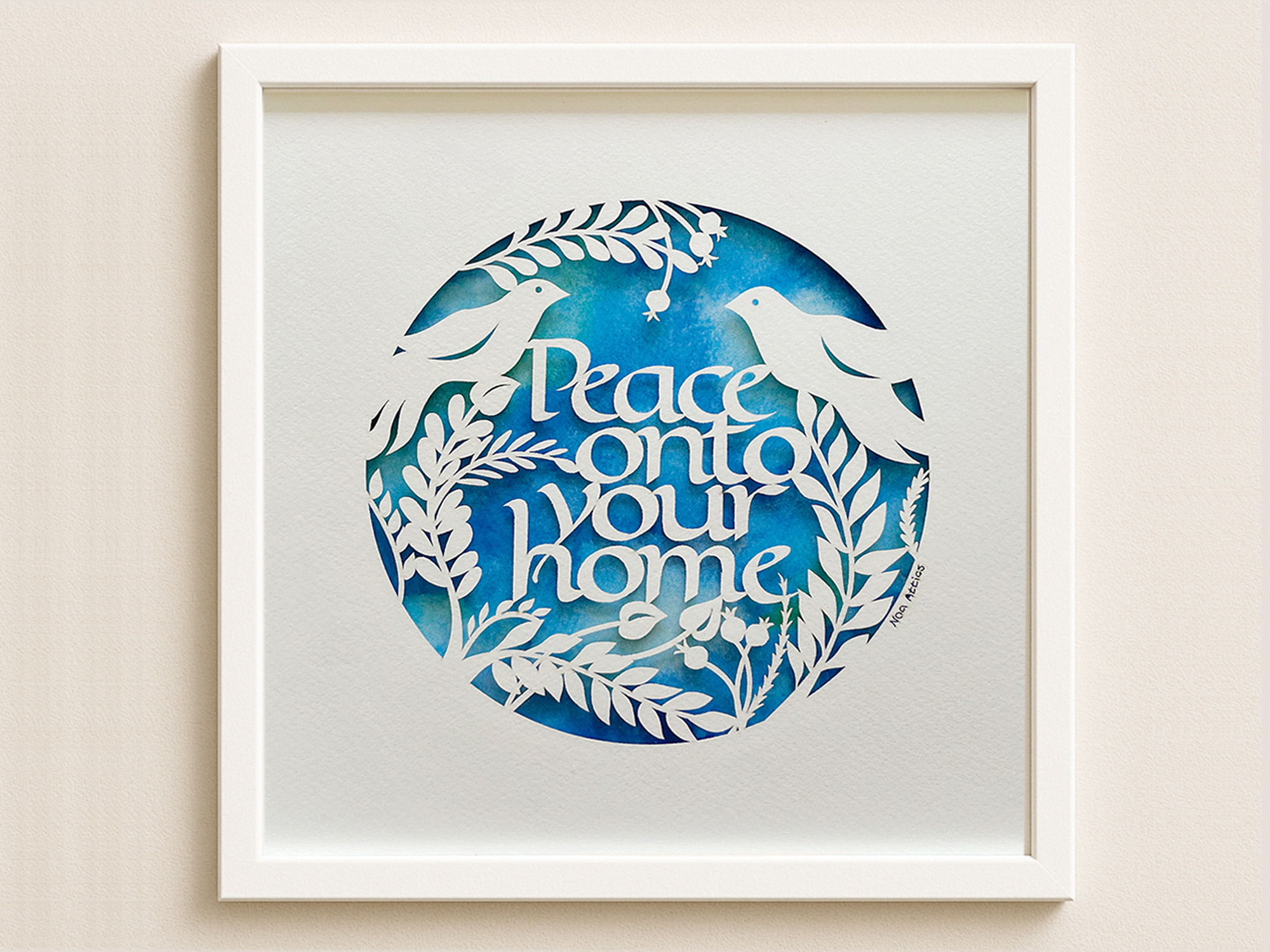 peace on your home blessing paper cut design