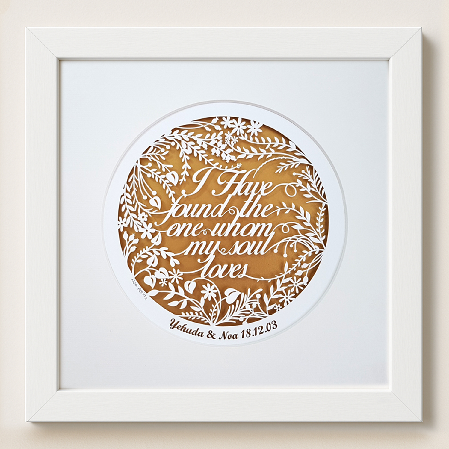 Typography Unique papercut design