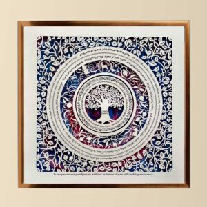 Several layers Family Tree Papercut design