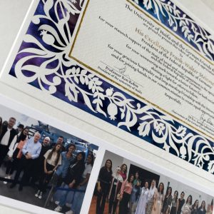 Customized honoree gift detail