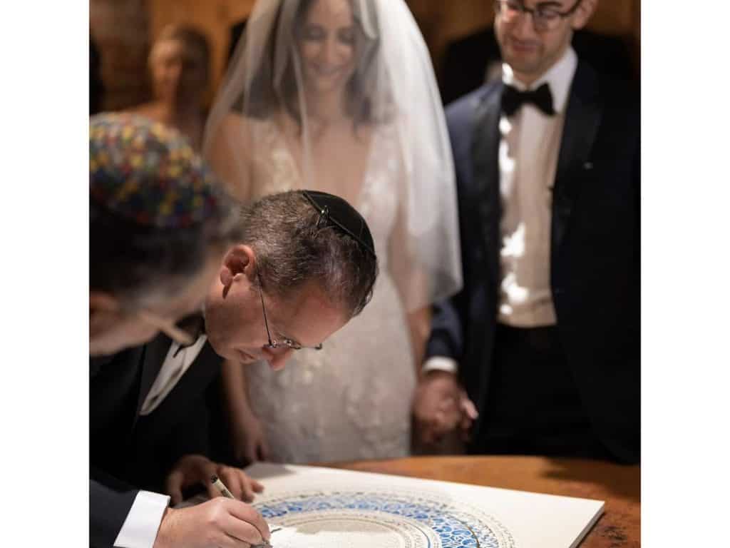 Golden Heavenly Ketubah wedding design