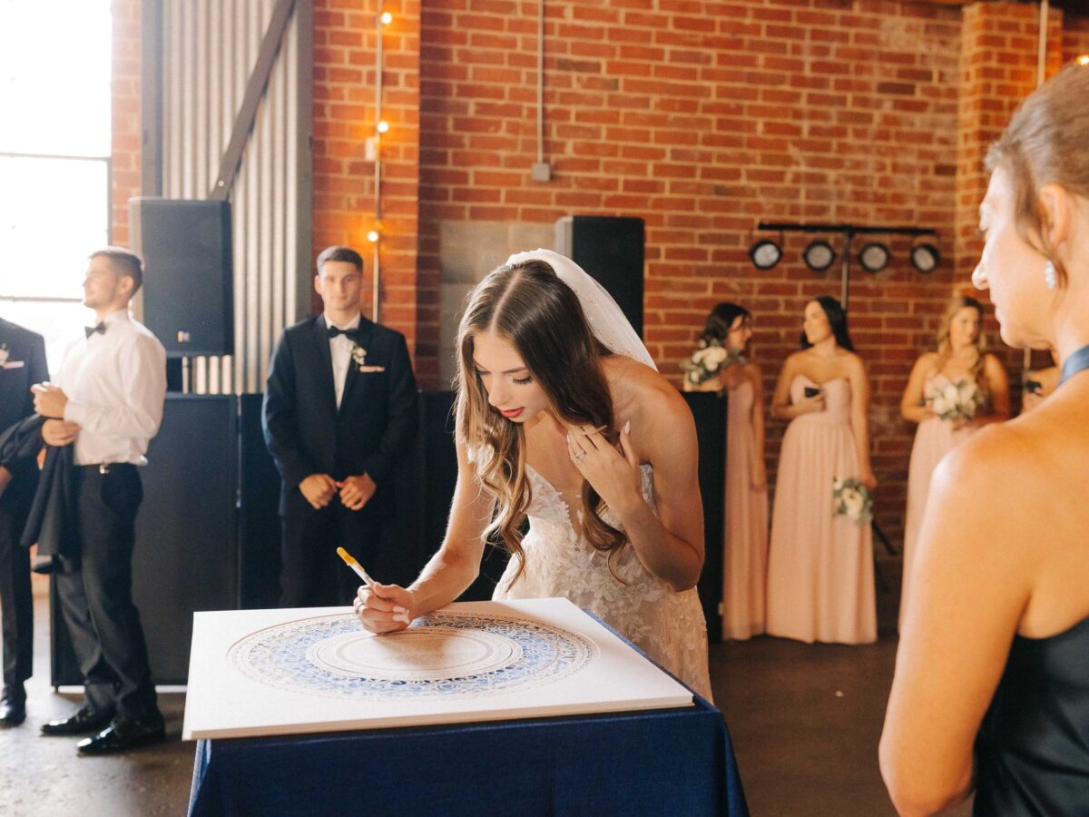 Golden Heavenly Ketubah wedding design