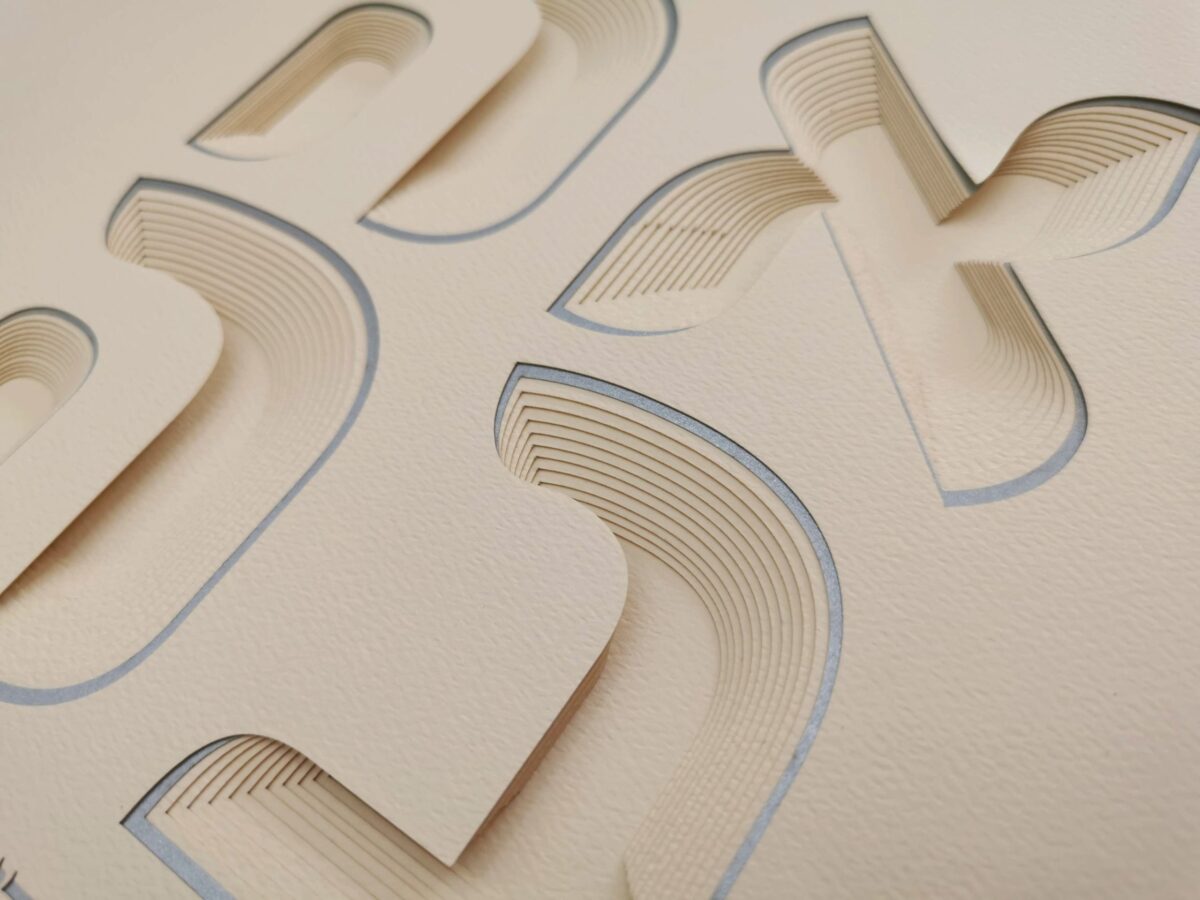 Unique Love Ketubah with silver background by Noah Attias