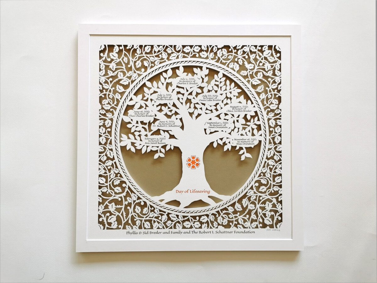 Ft6 family tree personalized papercut design
