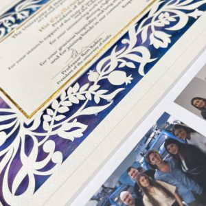 Customized honoree gift detail