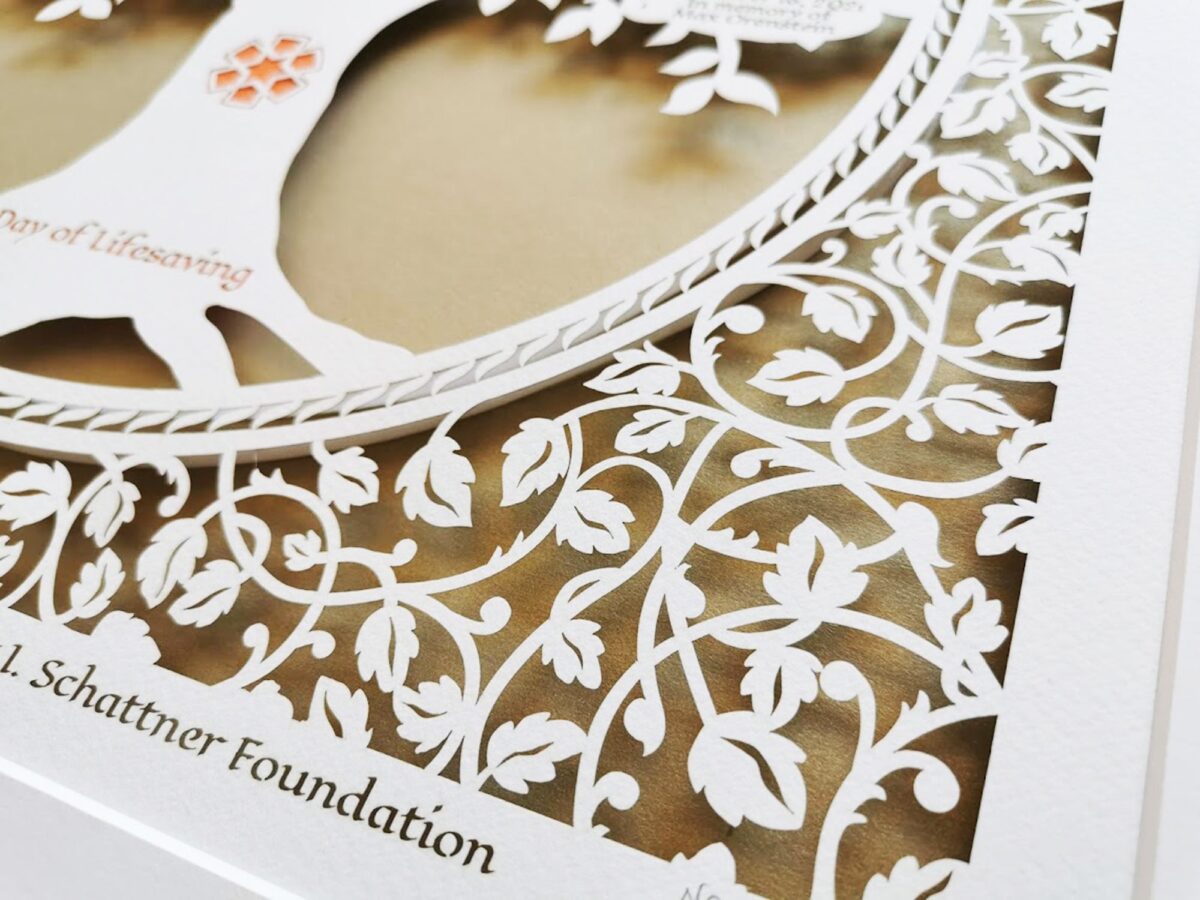 Family tree papercut design personalized Honoree gift