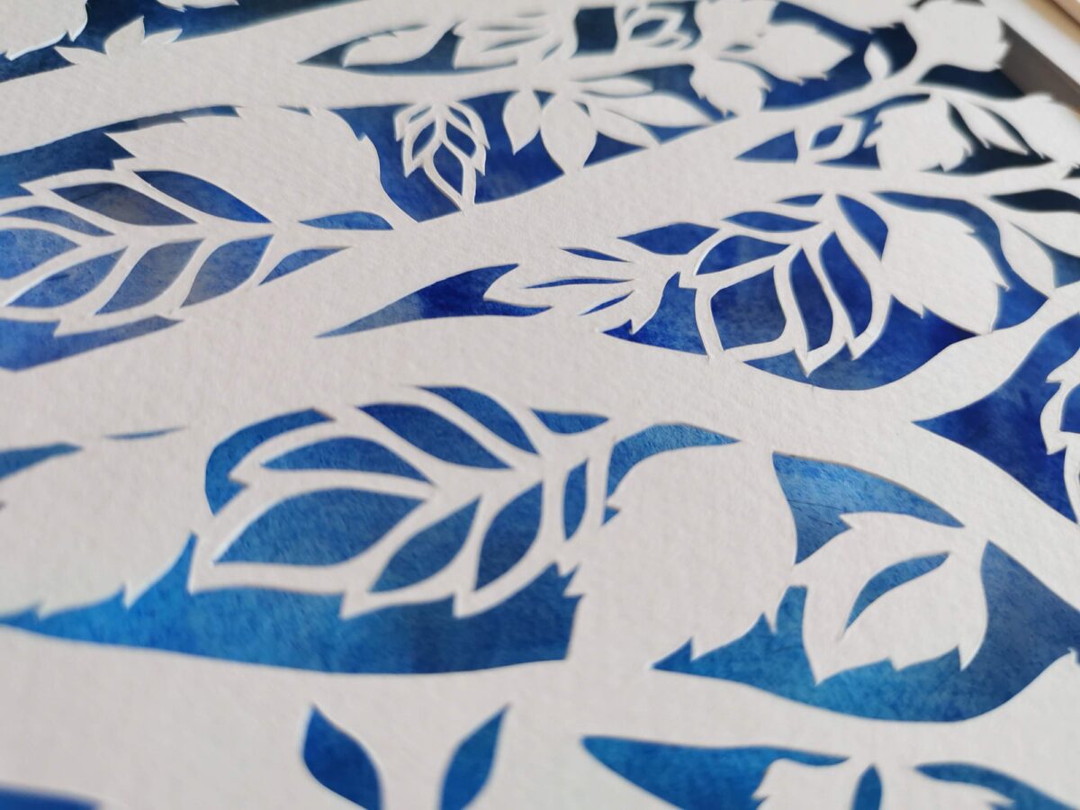 Eden themed Trees Ketubah detail