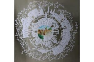 Holy Jeusalem hand made papercut design