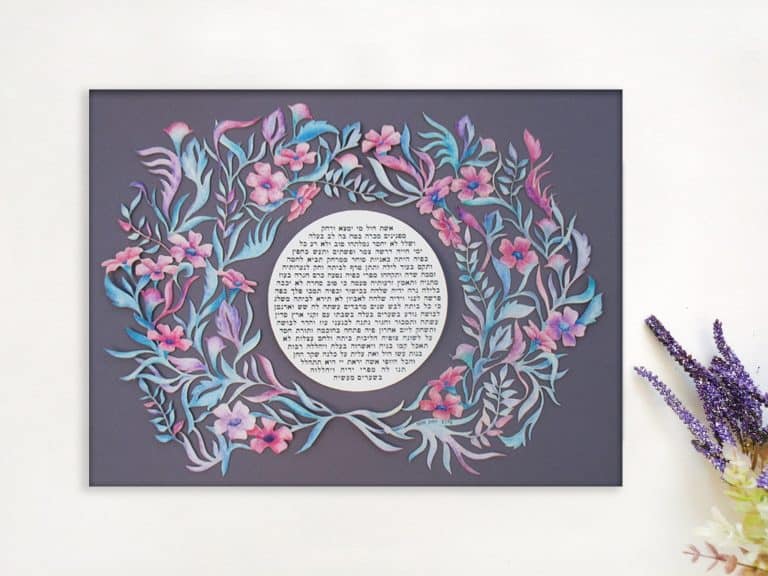 One of a kind Women Of Valor Hand painted watercolor papercut design