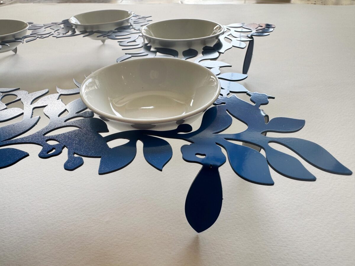 Star of David unique Seder Plate for Passover detail