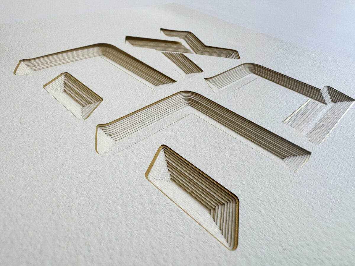 Love unique layered paper design by Noah Attias