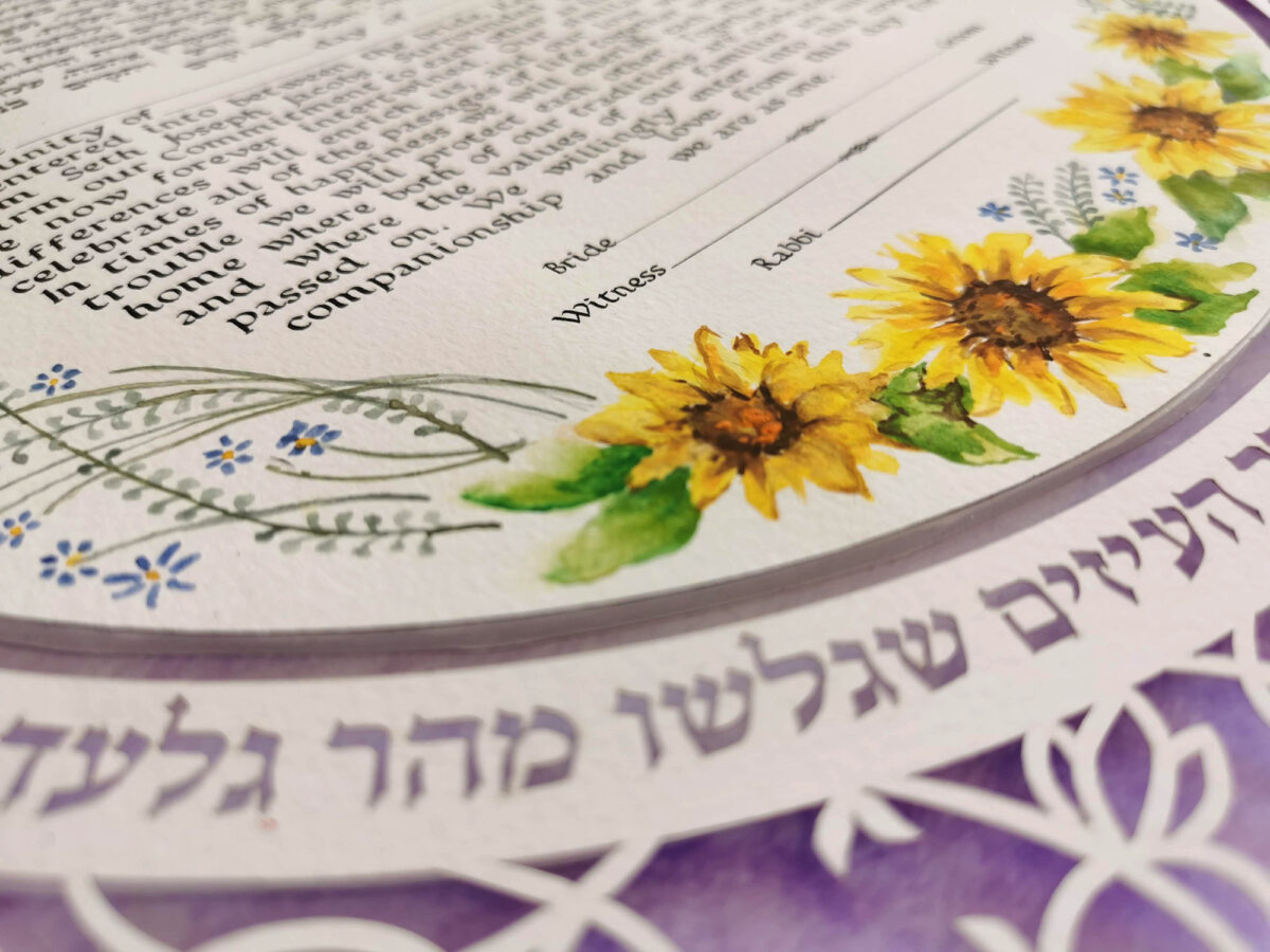 GOLDEN HEAVENLY ketubah - Image 12