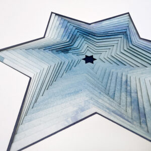 star of david Ketubah papercut design watercolor background option Noa Attias papercut design WATERCOLOR backgro