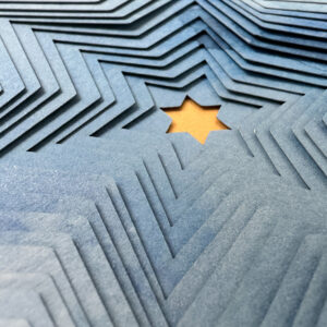 star of david Ketubah papercut design watercolor background option Noa Attias papercut design WATERCOLOR backgro