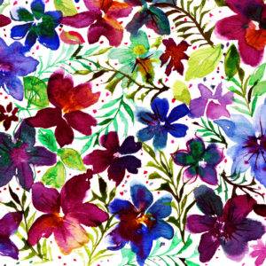 Floral painting print ketubah design