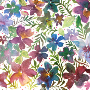 Floral painting print ketubah design