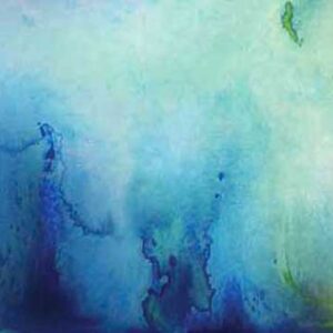 blue watercolor painting print ketubah design blossom