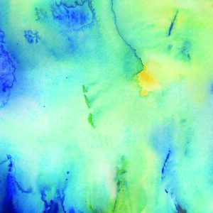 blue watercolor painting print ketubah design blossom