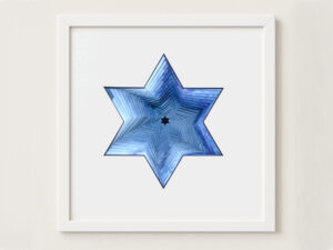 Star of david design watercolor