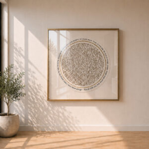 Circle Home blessing floral papercut wall art Home Blessing