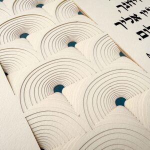13 layers Children’s Blessing Hebrew papercut wall art by Noa Attias