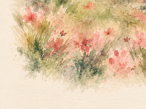 Jerusalem Wildflower Ketubah Print featuring a watercolor Jerusalem landscape surrounded by delicate wildflowers.